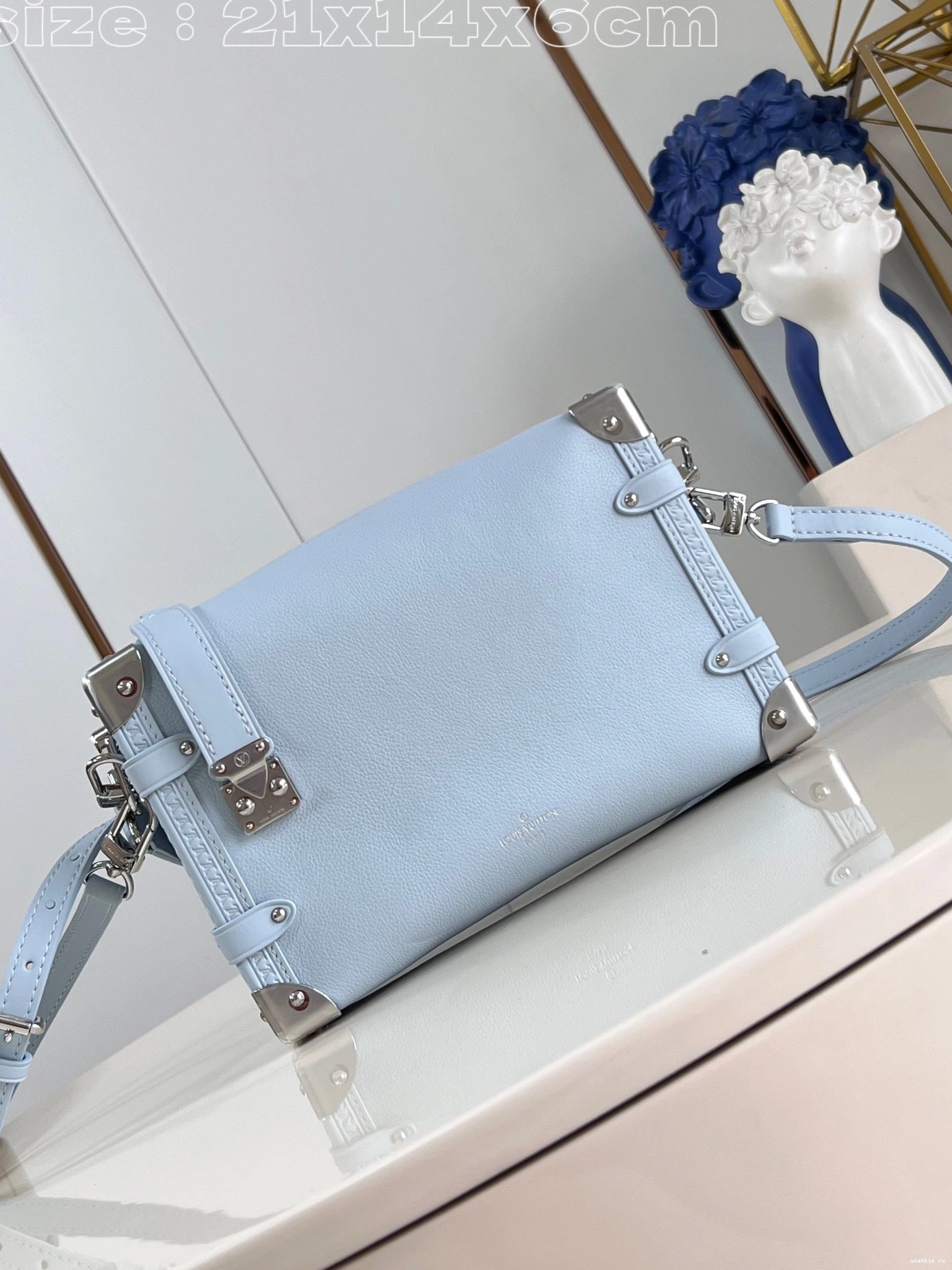 WIS Trunk LOUIS PM-21*14*6CM VUITTON Side 0823